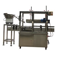 LEC-320 Automatic Crawler Capping Machine with automatic lid feeder